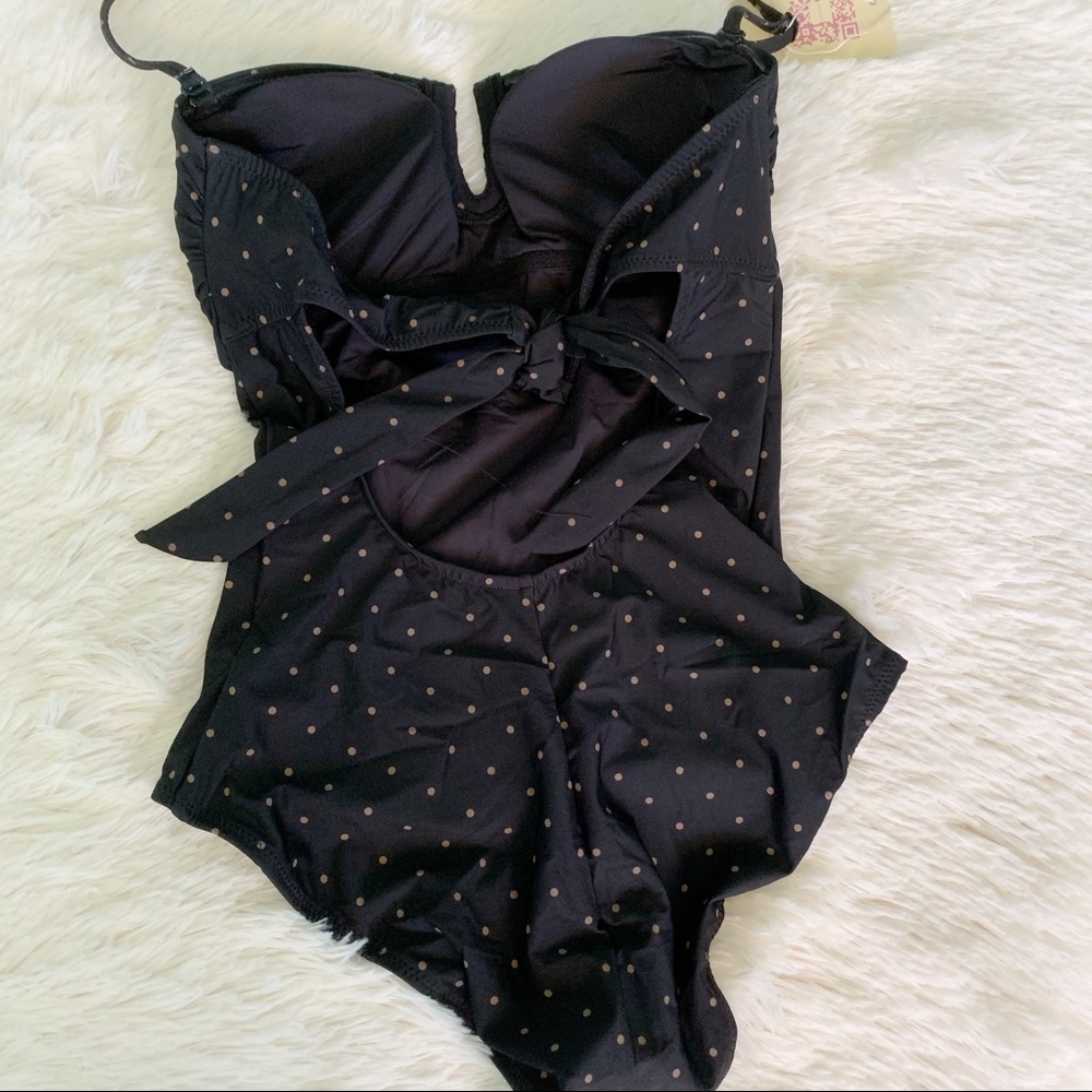 One Piece Bandeau Swimsuit W/Removable Strap - Picture 7 of 9